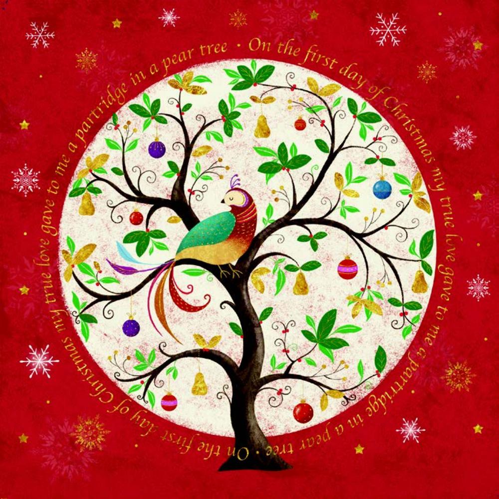 Pack of 8 Partridge In A Pear Tree NSPCC Charity Christmas Cards Cards